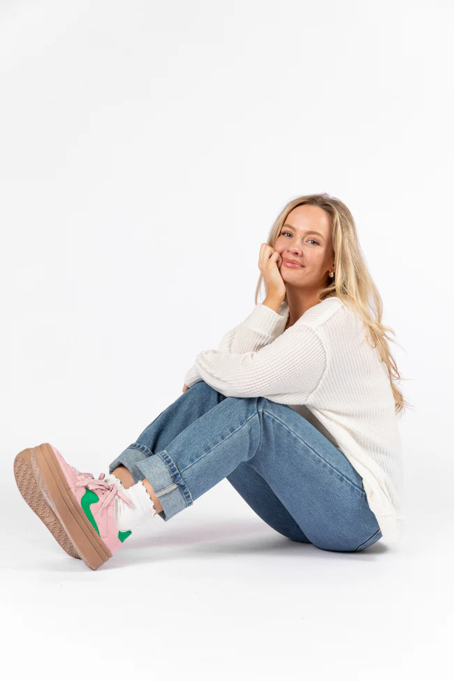 Reasonable Assumption Cream Brushed Waffle Knit Oversized Top FINAL SALE - Aiturbor