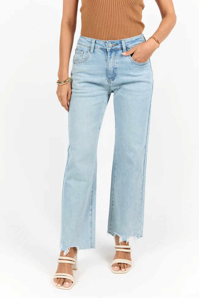 Lily Medium Wash Floral Embroidered Crop Relaxed Jeans FINAL SALE - Aiturbor