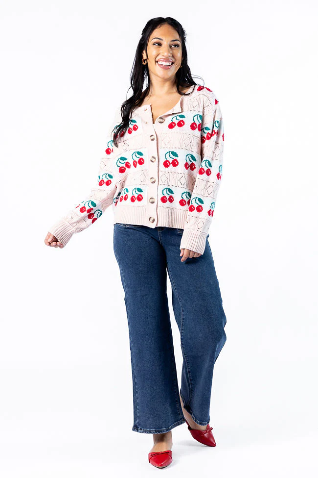 Cherry Happy Blush Cardigan FINAL SALE - Aiturbor