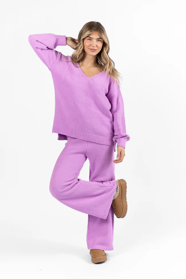 Cozy For Keeps Lavender Lounge Pants FINAL SALE - Aiturbor