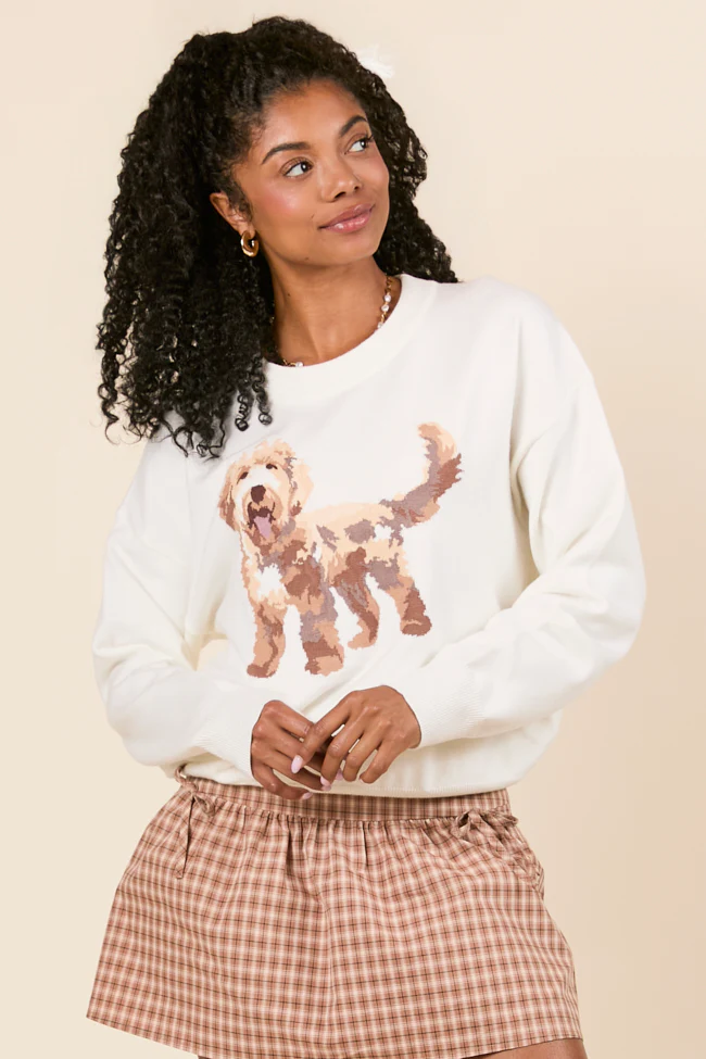 Remi Cream Labradoodle Sweater - Aiturbor