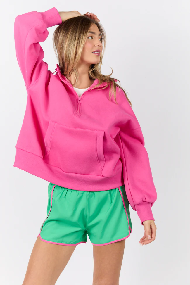 On The Move Green and Pink Running Shorts With Contrast Trim FINAL SALE - Aiturbor