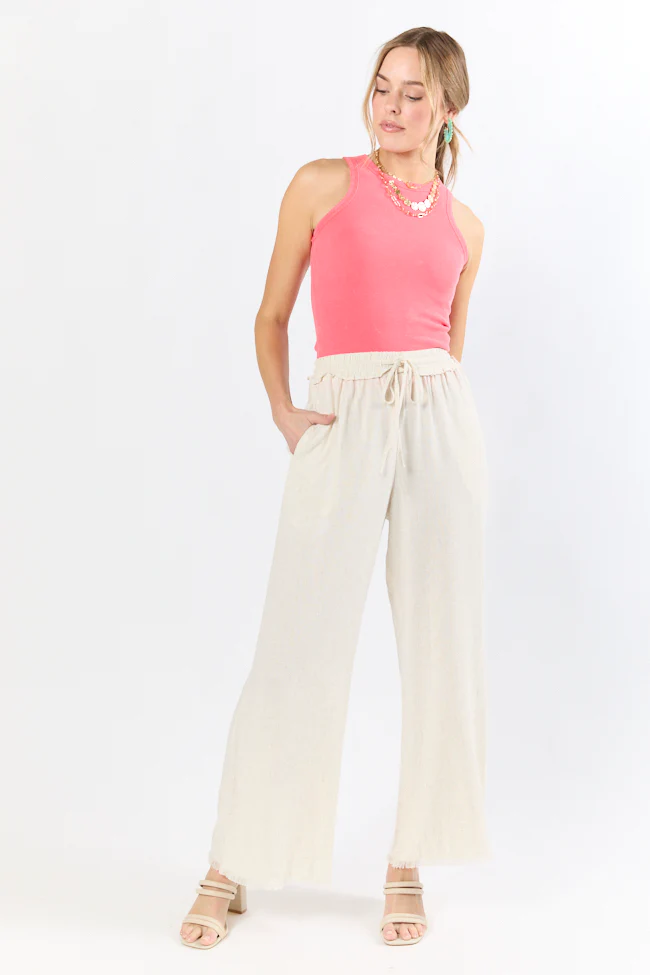 Cool Instincts Coral Acid Washed Rib High Neck Tank - Aiturbor