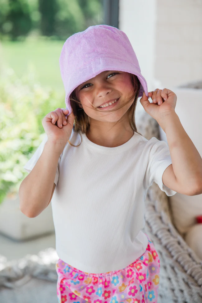 Kid's Purple Terry Bucket Hat FINAL SALE - Aiturbor
