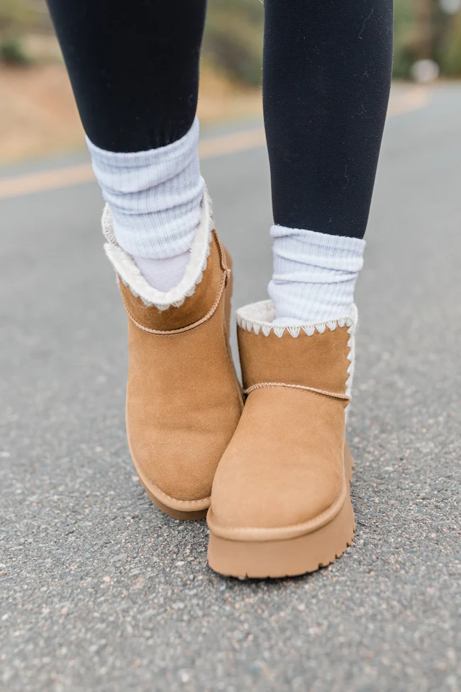 Cassie Chestnut Embroidered Mini Boots FINAL SALE - Aiturbor