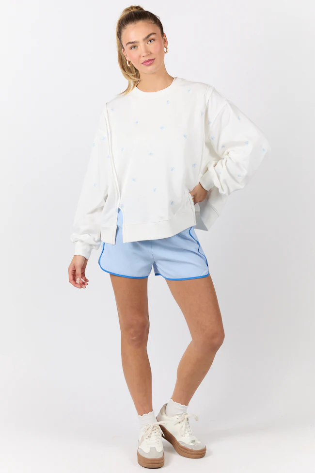 On The Move Blue Running Shorts With Contrast Trim FINAL SALE - Aiturbor