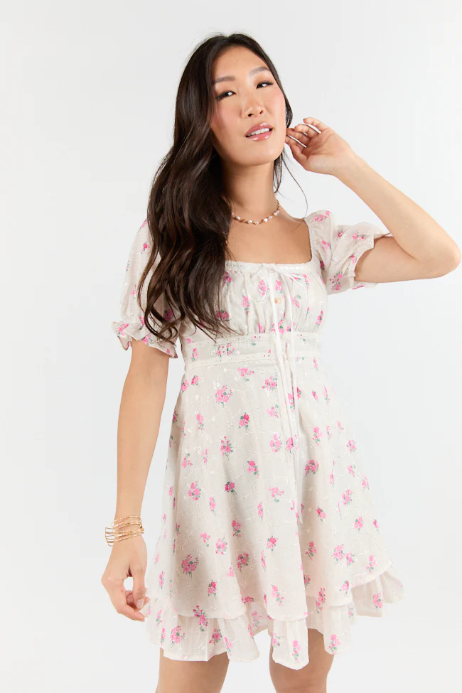 Floral Whisper Ivory Floral Dress SALE - Aiturbor