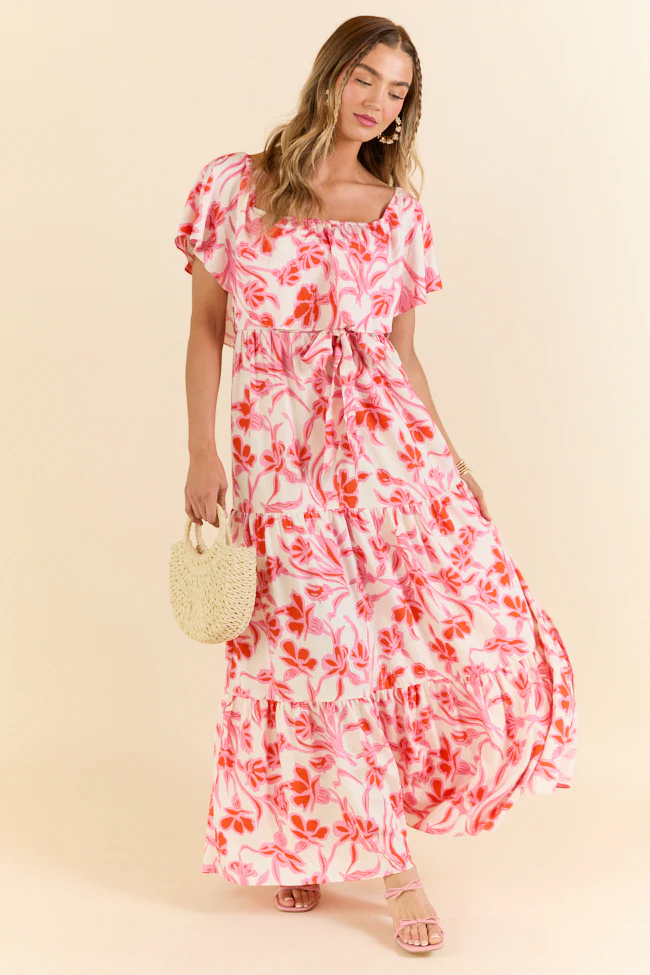 Feeling Just Fine Pink and White Maxi Dress FINAL SALE - Aiturbor