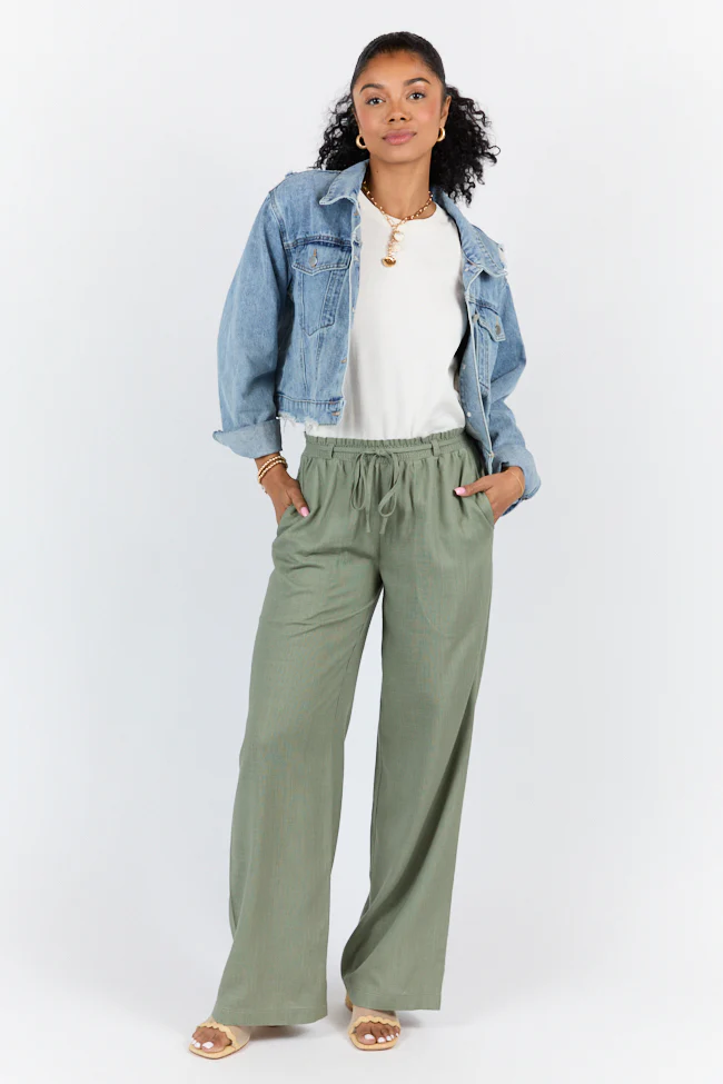 Charmed Moment Sage Pull On Pants DOORBUSTER - Aiturbor