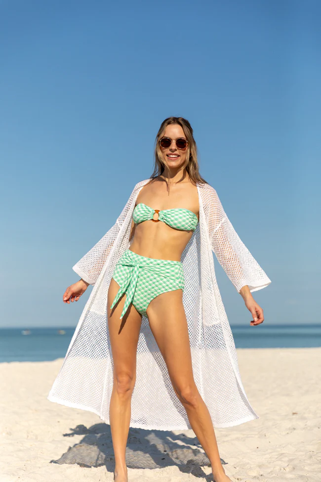 Golden Isle Green Textured Ring Bikini Top FINAL SALE - Aiturbor