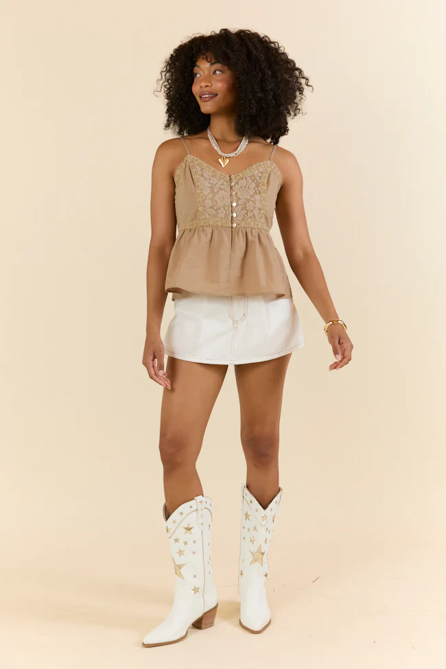 Reverb Radiance White Denim Skort FINAL SALE - Aiturbor