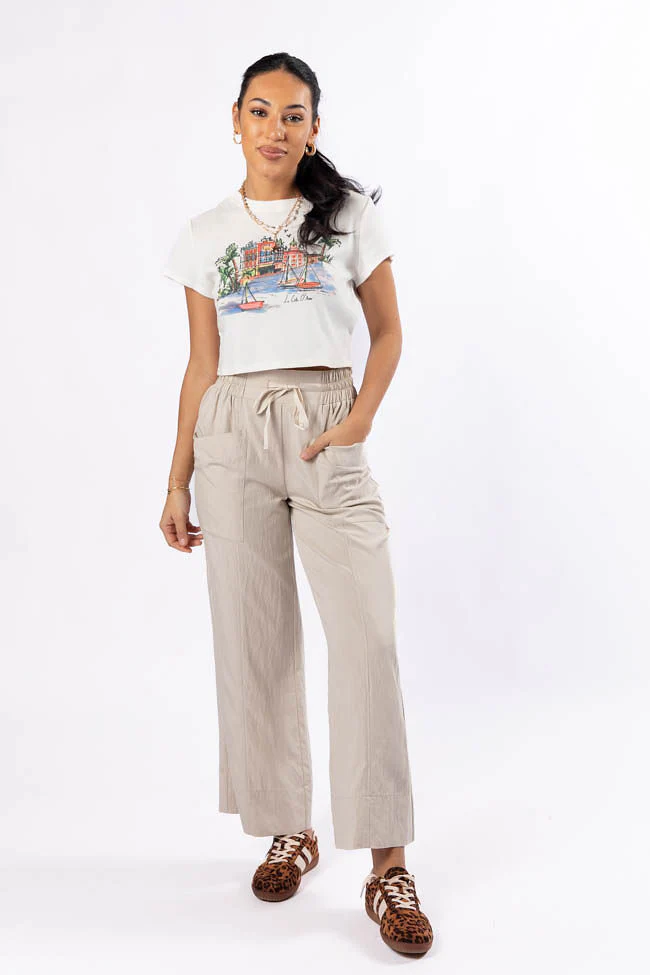 Switch It Up Beige Front Pocket Pull On Pants FINAL SALE - Aiturbor
