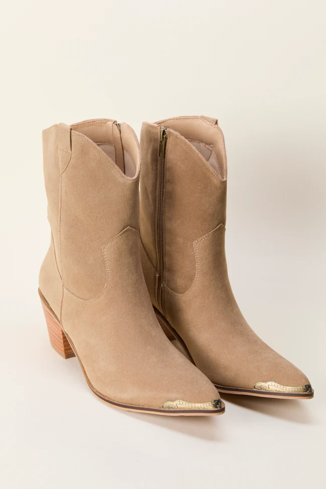 Teresea Taupe Cowboy Boots - Aiturbor