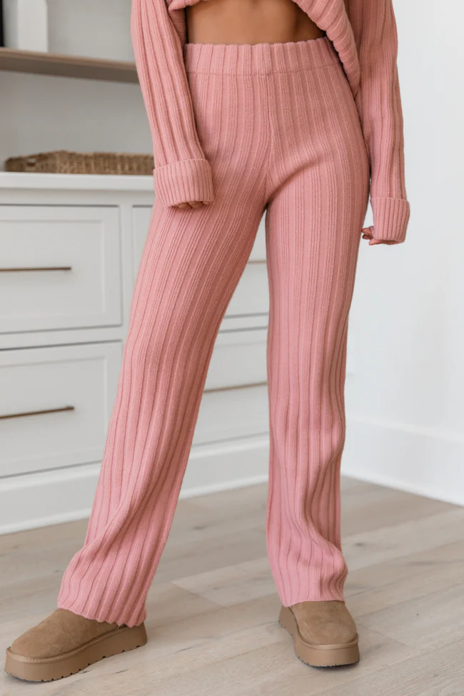 For The Long Haul Mauve Knit Pants FINAL SALE - Aiturbor