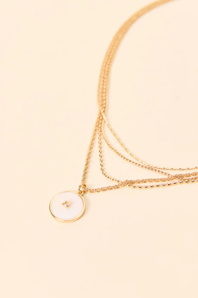Rosalynn White Disc Necklace - Aiturbor