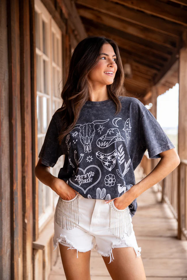 Zutter Western Black and White Graphic Tee - Aiturbor