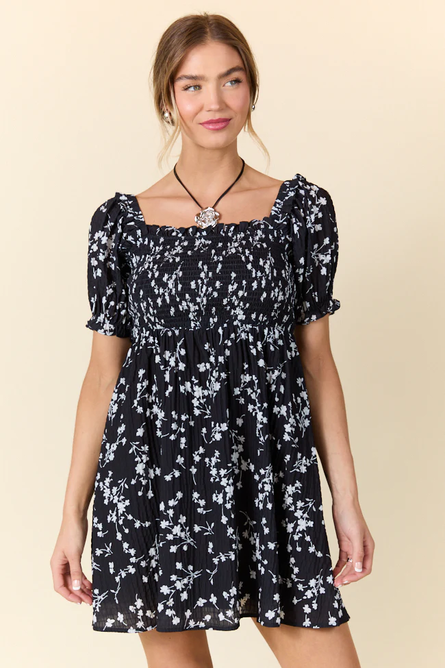 When It Ends Black Floral Dress SALE - Aiturbor