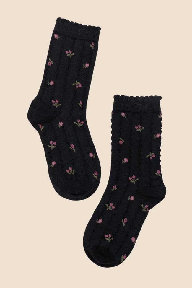 Black Florette Socks SALE - Aiturbor