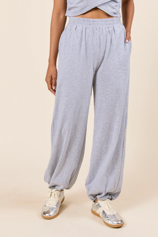 Tinley Heather Grey Lounge Jogger Pants - Aiturbor