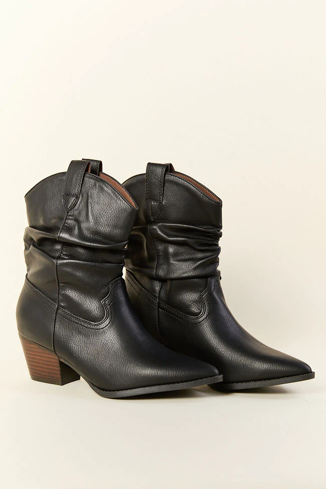 Kit Black Scrunch Western Boots - Aiturbor