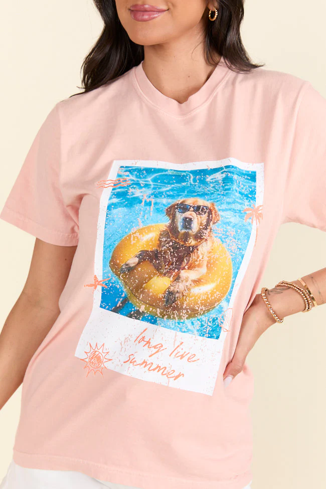 Long Live Summer Orange Graphic Tee - Aiturbor