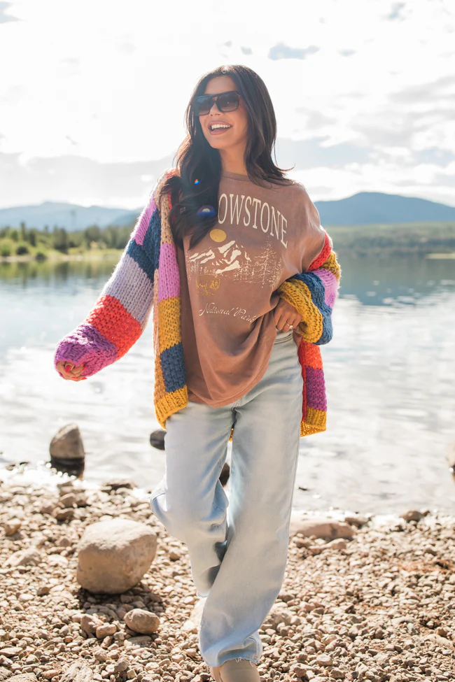 Yellowstone Chestnut Oversized Graphic Tee DOORBUSTER - Aiturbor