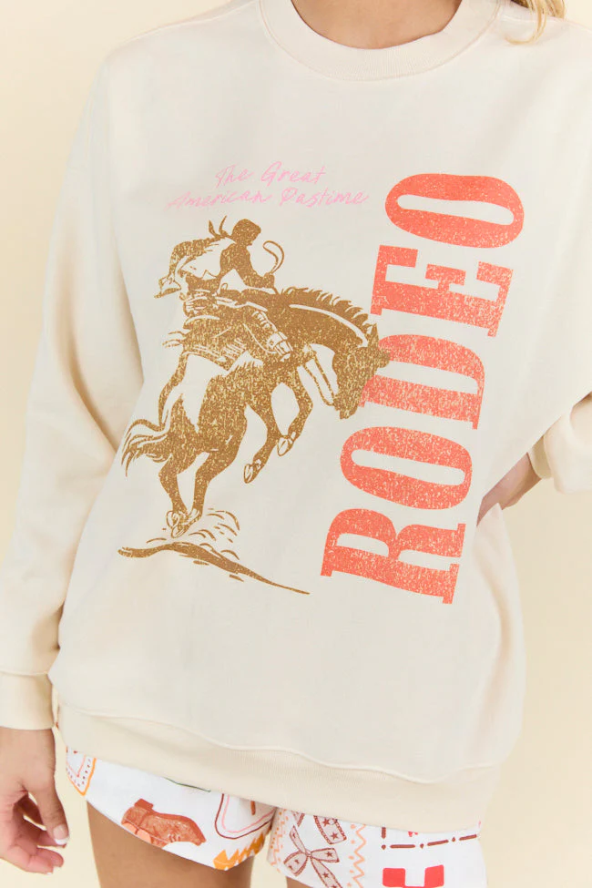 The Great American Pastime Cream Graphic Sweatshirt - Aiturbor