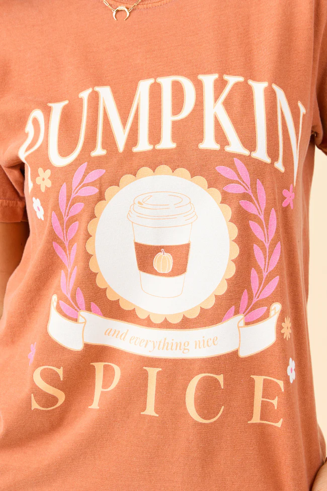 Pumpkin Spice And Everything Nice Rust Graphic Tee - Aiturbor