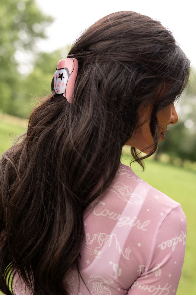 Mariah Pink Cowboy Hat Claw Clip - Aiturbor