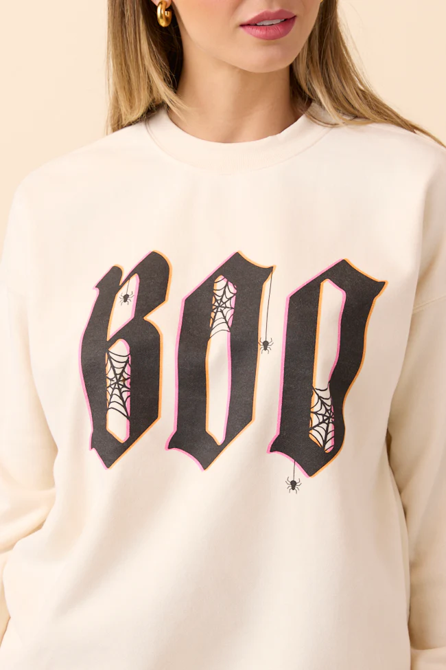 Boo Cream Graphic Sweatshirt - Aiturbor