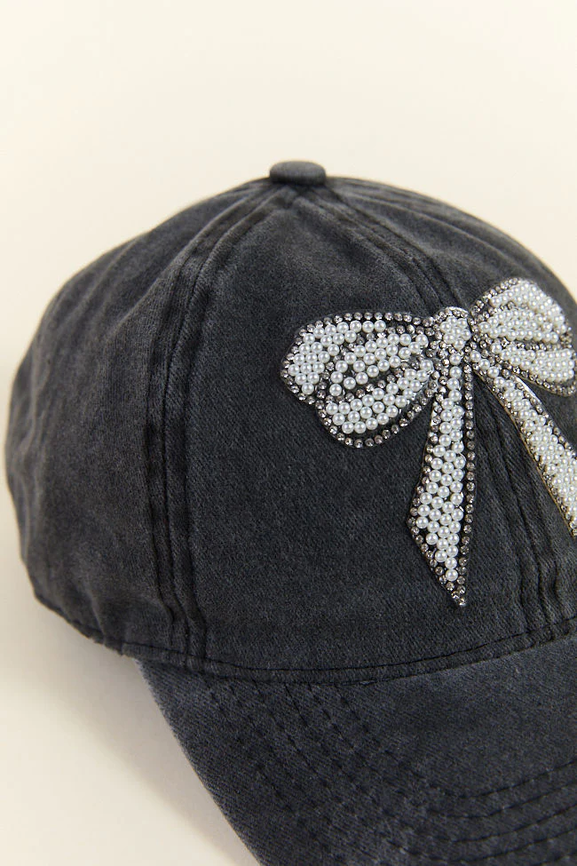 Black Pearl Bow Hat - Aiturbor