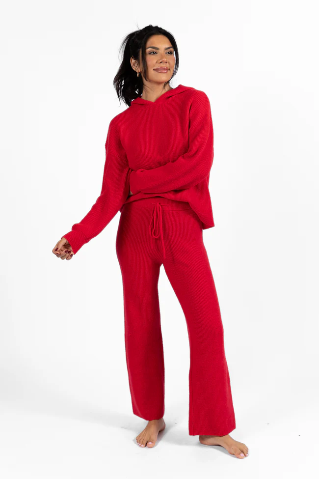 Cloud Chaser Red Sweater Knit Pants FINAL SALE - Aiturbor