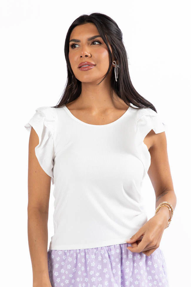 Pretty Thoughts Ivory Eyelet Sleeve Knit Top FINAL SALE - Aiturbor