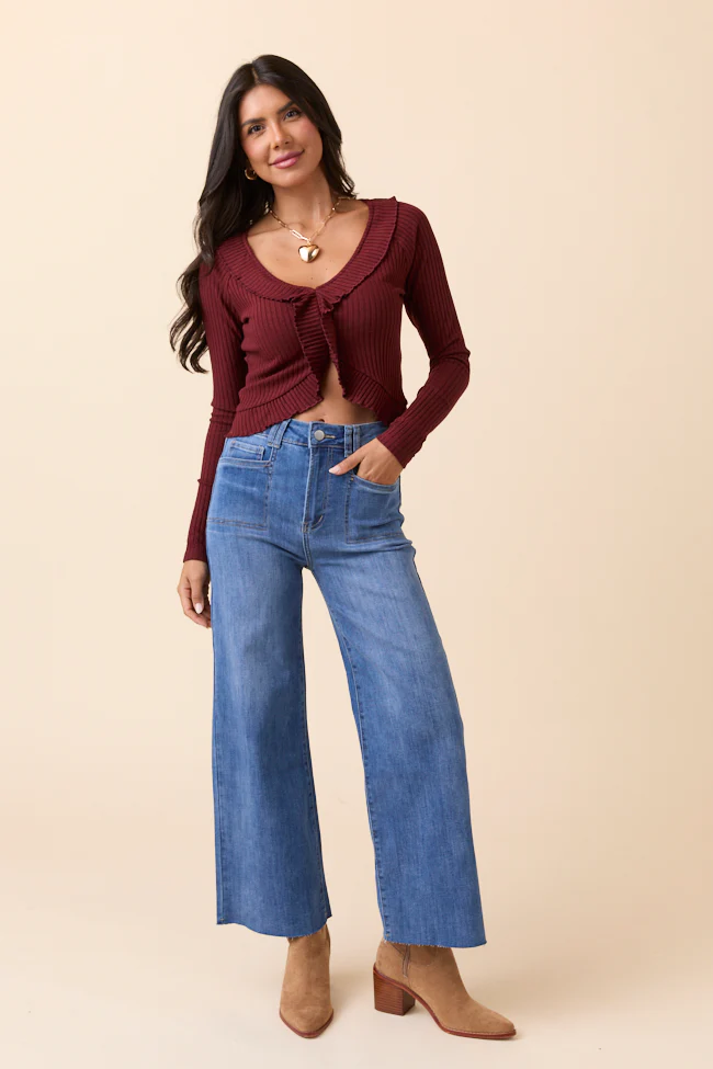 My Favorite Medium Wash Wide Leg Jeans - Aiturbor