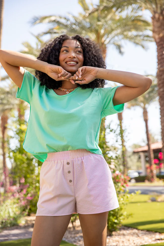 Brief Explanation Coral Multi Color Block Striped Boxer Shorts DOORBUSTER - Aiturbor