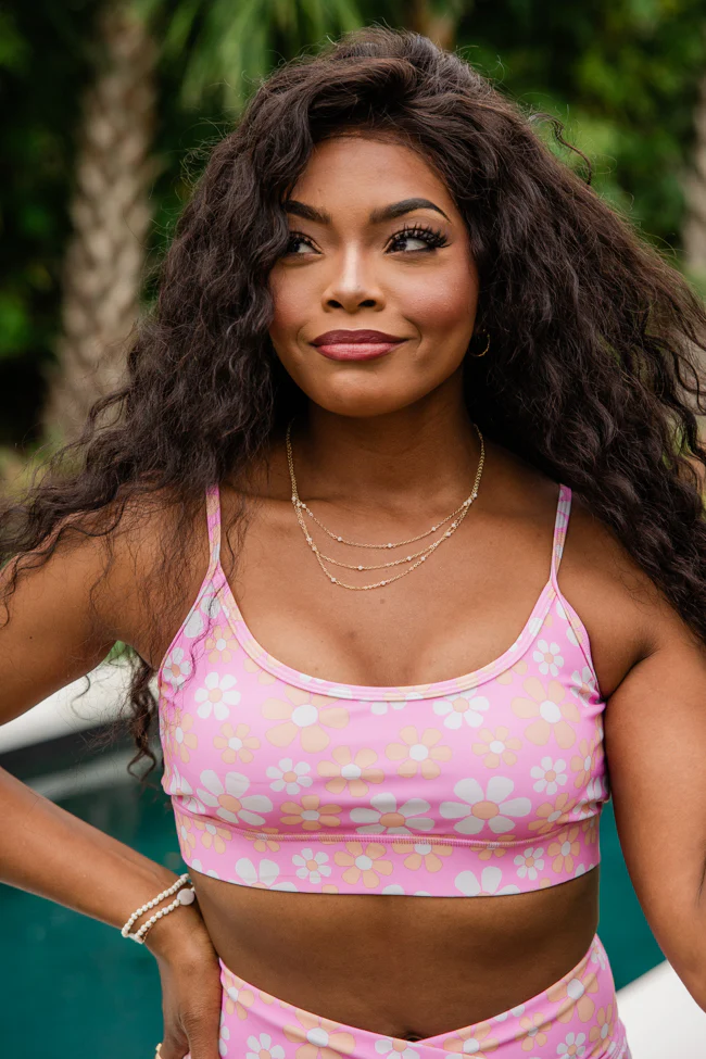 See You Poolside In Playful Petals Bikini Top FINAL SALE - Aiturbor