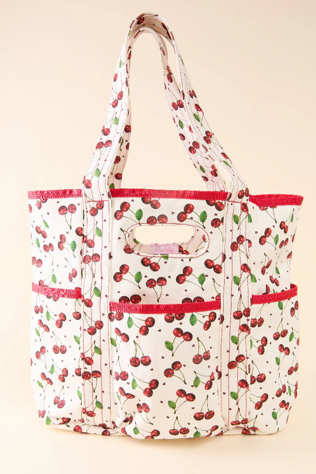 Red Cherries Canvas Tote SALE - Aiturbor