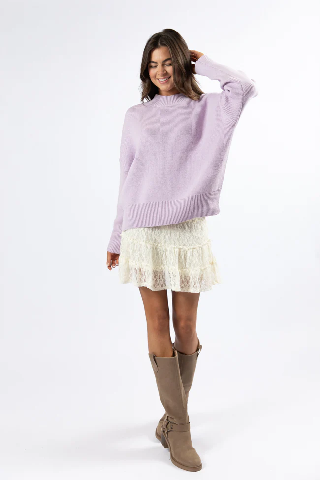 A Great Escape Lilac Oversized Sweater FINAL SALE - Aiturbor