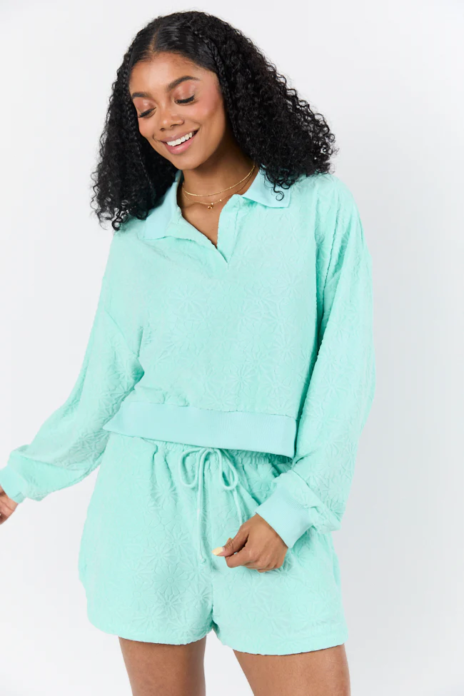 Hammock Haven Mint Textured Terry Knit Set FINAL SALE - Aiturbor