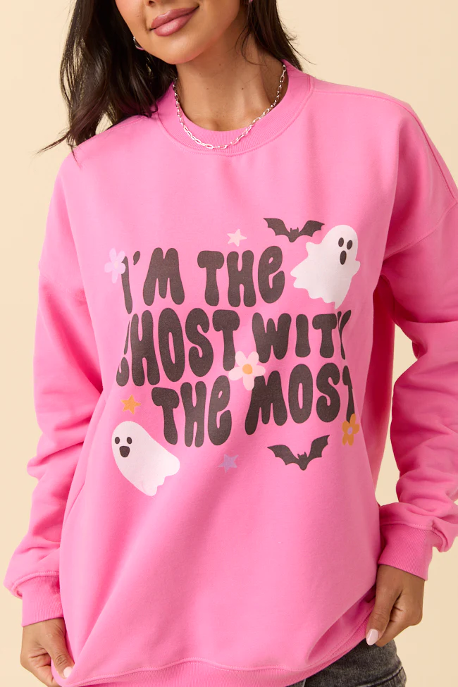 I'm The Ghost With The Most Pink Graphic Sweatshirt - Aiturbor