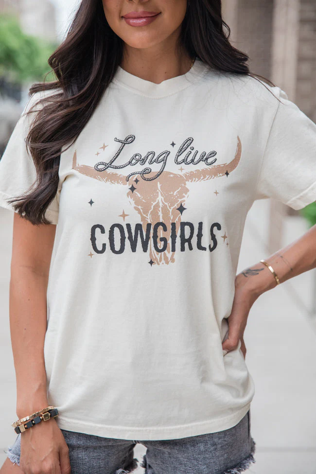 Long Live Cowgirls Ivory Graphic Tee - Aiturbor