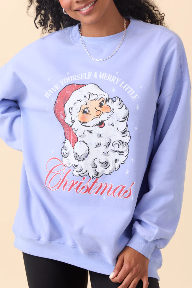 Santa Periwinkle Graphic Sweatshirt - Aiturbor