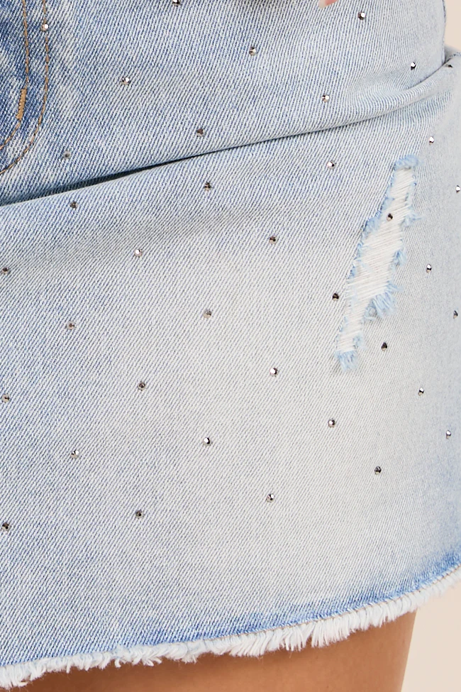 Ellie Rhinestone Mini Skirt DOORBUSTER - Aiturbor