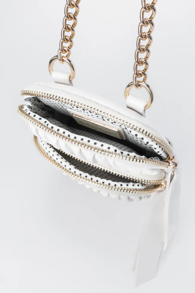 Ivory Ruched Crossbody Purse DOORBUSTER - Aiturbor