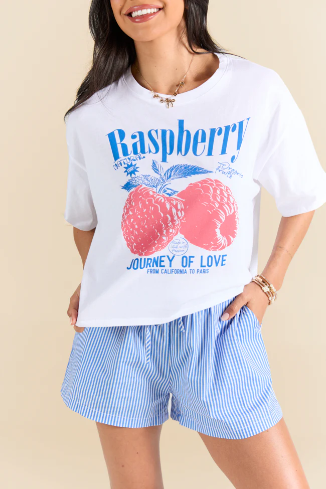Fruitful Love Raspberry Boxy Graphic Tee FINAL SALE - Aiturbor
