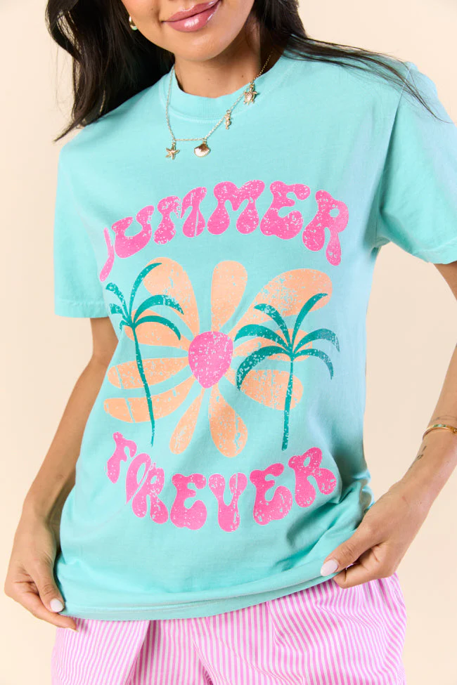 Summer Forever Mint Graphic Tee - Aiturbor