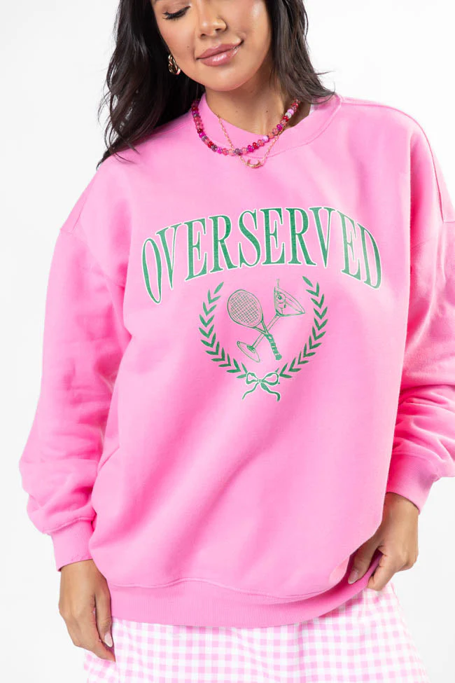 Overserved Pink Graphic Sweatshirt - Aiturbor