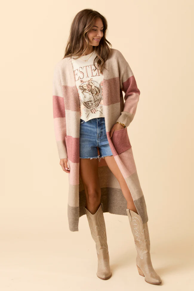 Hollis Stripe Maxi Cardigan - Aiturbor