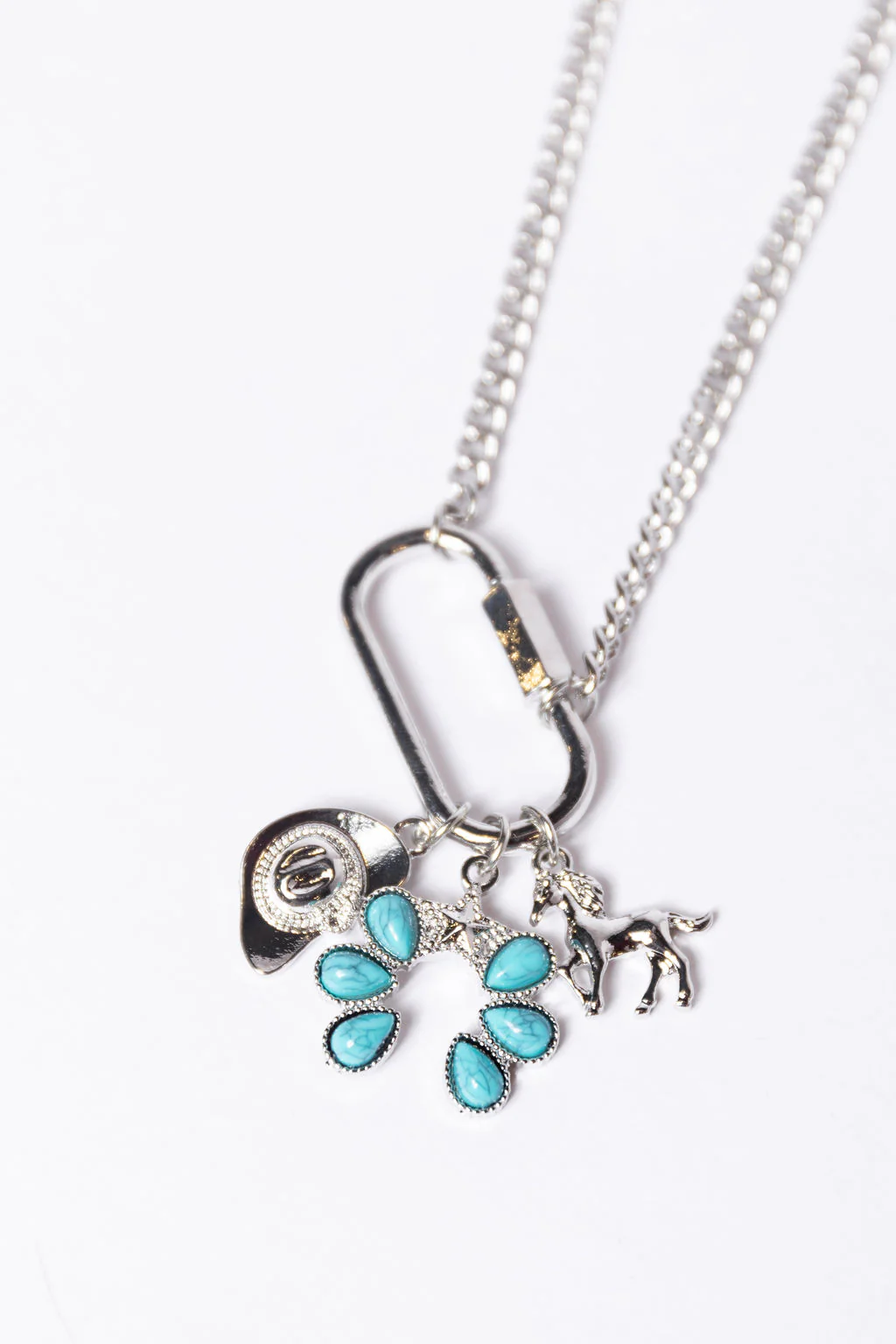 Silver Western Charm Necklace SALE - Aiturbor