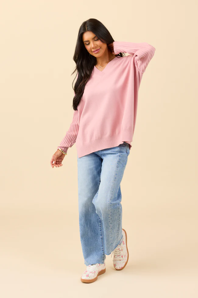 Mariah Mauve Relaxed Long Sleeve Pullover Tunic DOORBUSTER - Aiturbor
